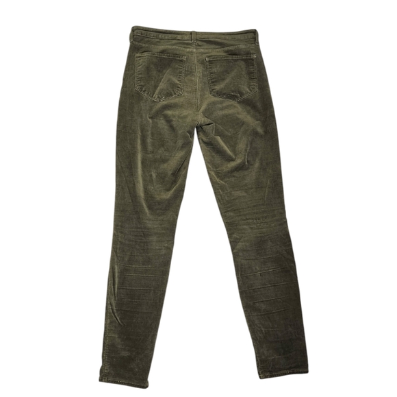 L’agence Marguerite Velvet Cropped Ivy Green High Rise Skinny Pants - Picture 5 of 13
